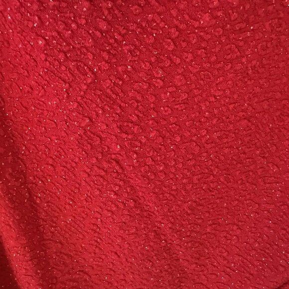 Alex Evenings Keyhole Glitter Jacquard Knit Dress, Plus Size 18, RED, NWT - Picture 9 of 11